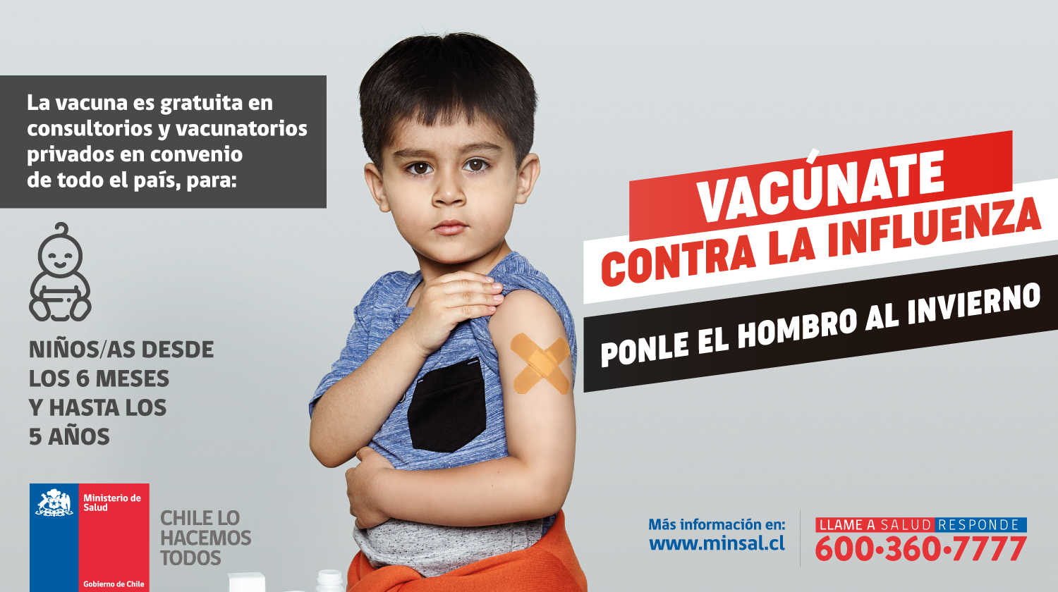 Campaña de vacunación contra la influenza Ponle el hombro al invierno