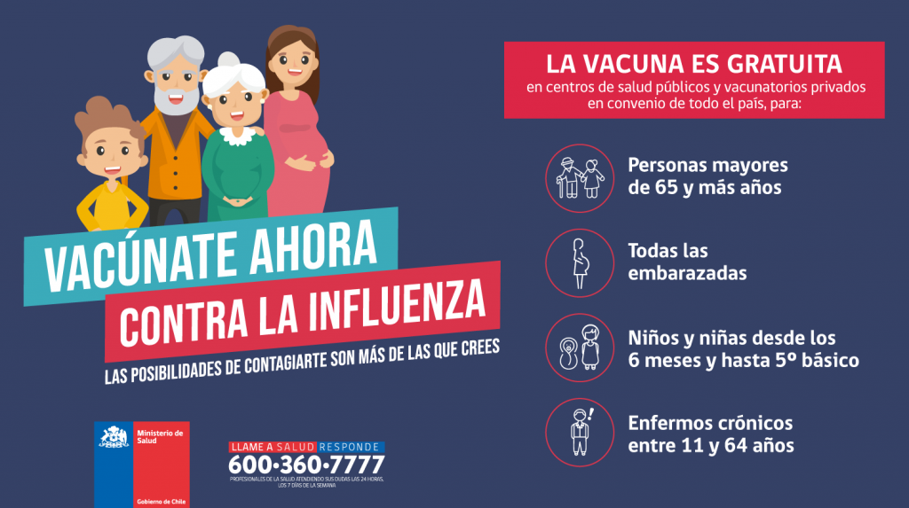 Autoridades lanzan campaña de vacunación contra la Influenza